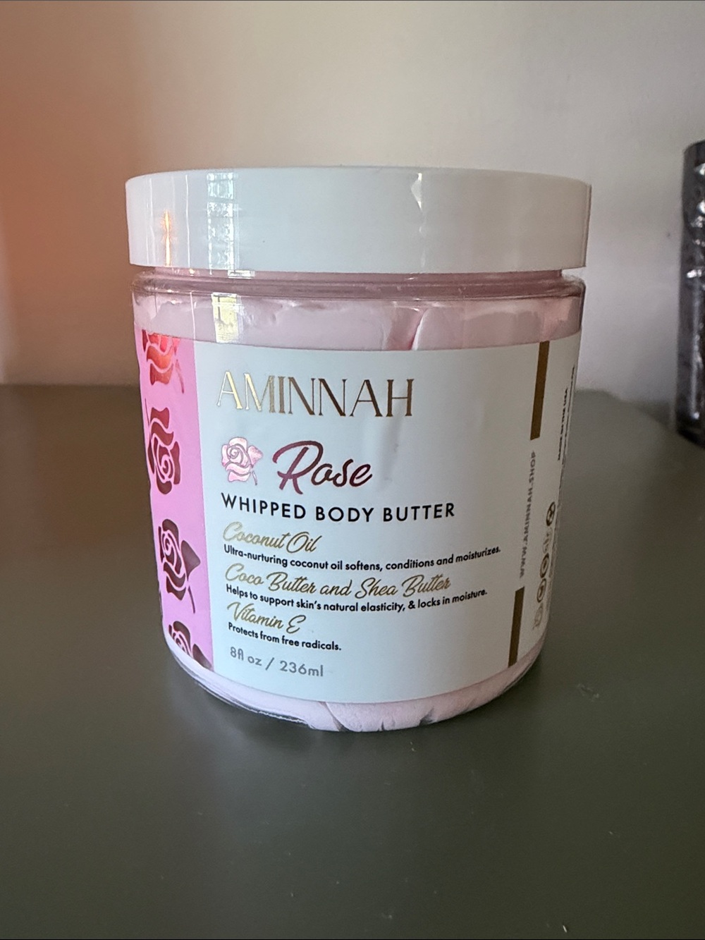AMINNAH Rose Whipped Body Butter - Pink